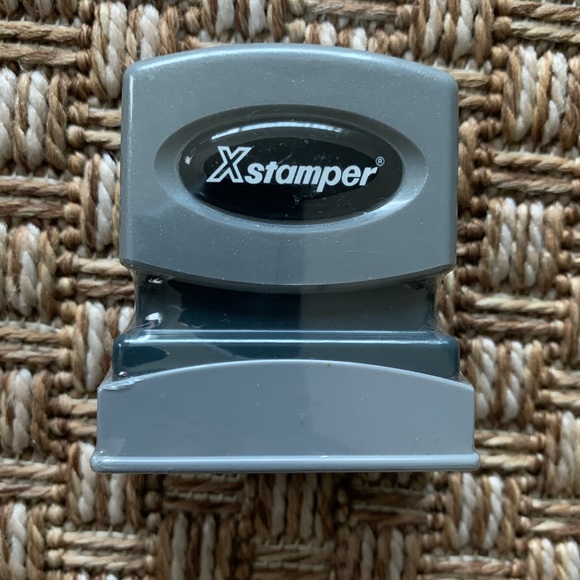 New Xstamper SHACHIHATA INC Entered Ink Stamp, 1/2 x 1-5/8”, Blue Ink XST1205 - Picture 2 of 4